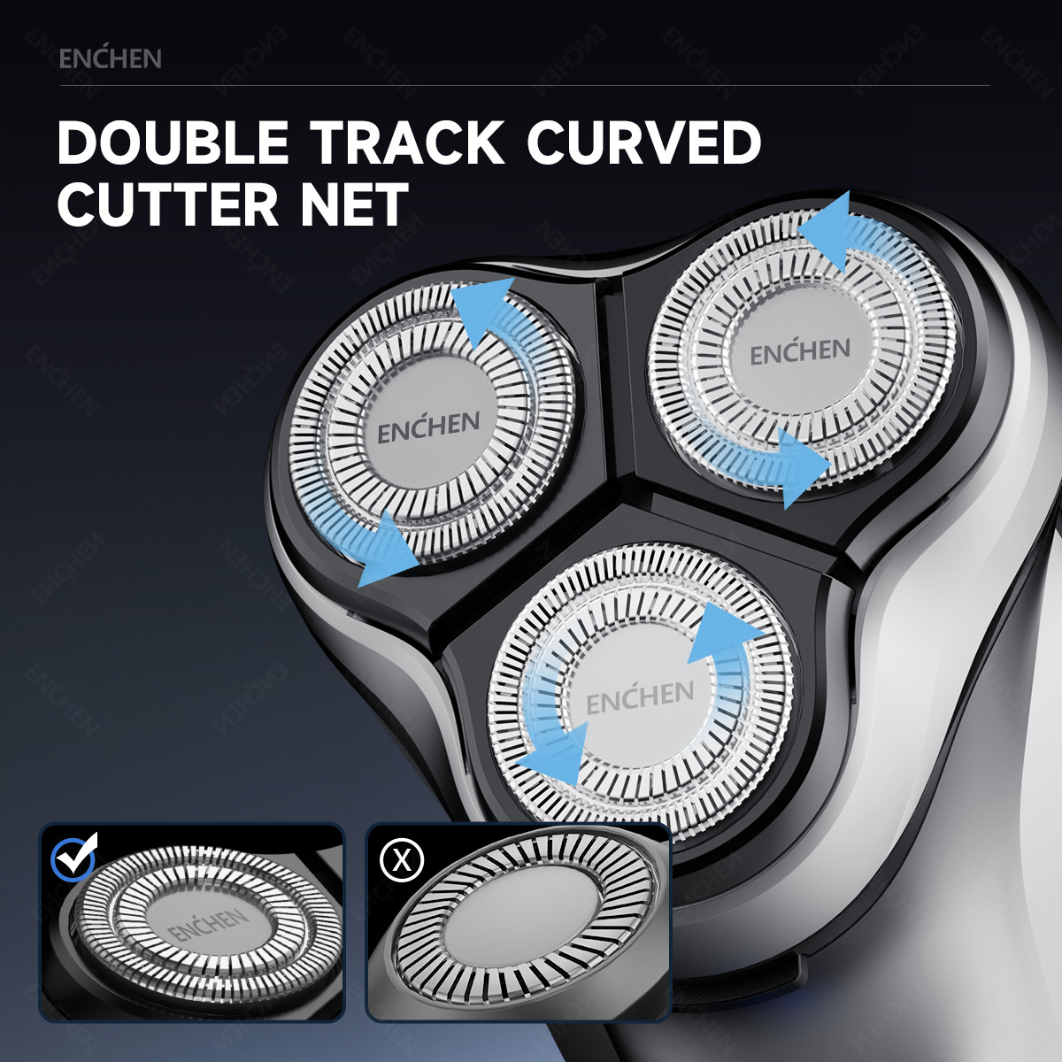 ENCHEN Blackstone'nun Yedek El - Electric Shaver Rotary incelemesi ve fiyatı